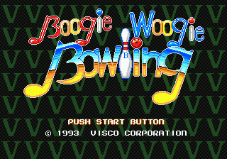 Boogie Woogie Bowling title screen for Sega Mega Drive